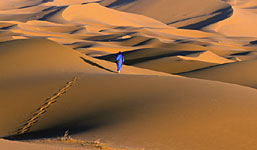 Blue Man in Sand Dunes